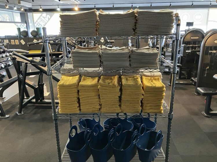 タオル貸し出し無料！カゴもあるので持ち運びがラク♪（水沢店|岩手県奥州市のフィットネスジム）