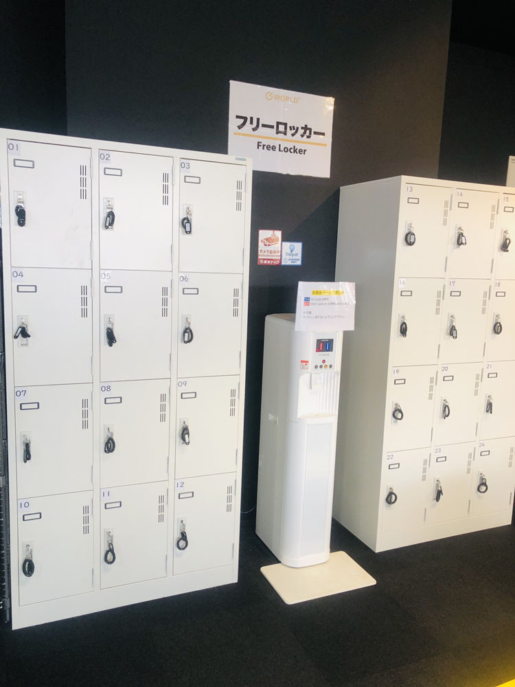 無料で使える鍵付きロッカー！水素水サーバー完備（ボトルはご持参ください）（恵庭店|北海道恵庭市のフィットネスジム）