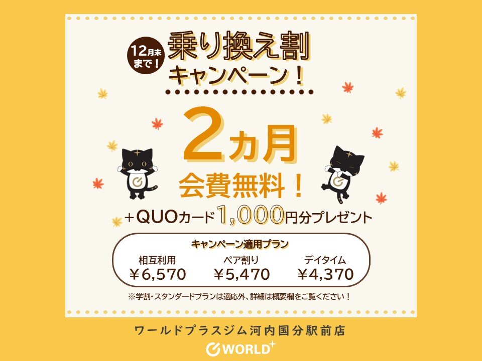 （ 河内国分駅前店|大阪府柏原市のフィットネスジム）