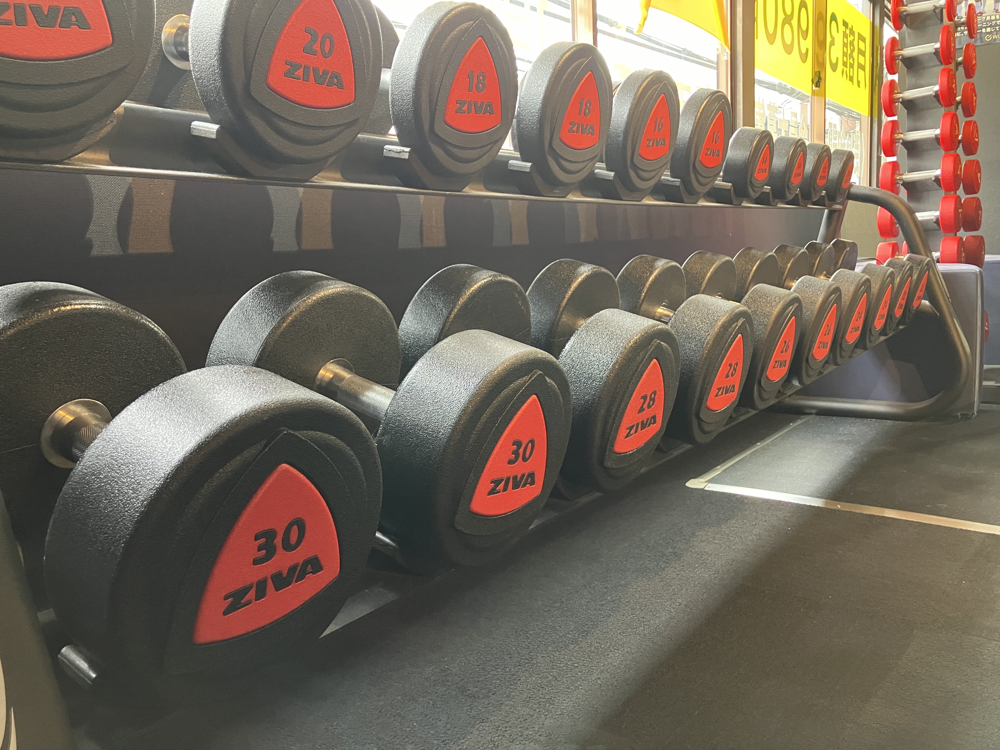ダンベルは30キロまでご用意！（摂津富田店|大阪府高槻市のフィットネスジム）