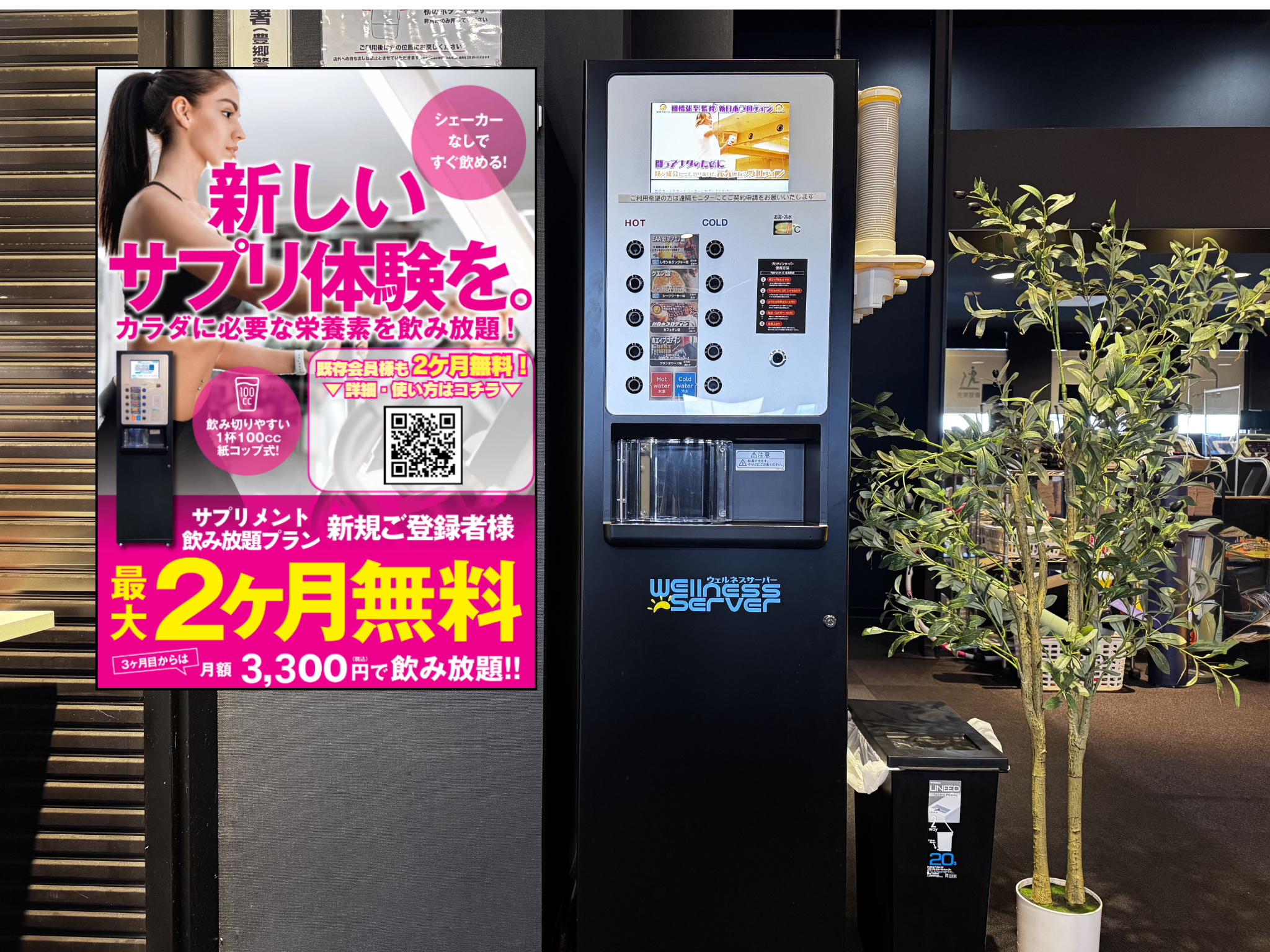 プロテインサーバー導入いたしました！
サプリメントとプロテイン飲み放題！今なら最大2か月無料！※3か月目からは月額3,300円（税込）（豊郷店|滋賀県犬上郡のフィットネスジム）